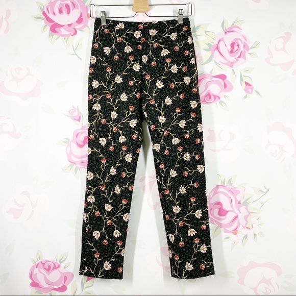 Topshop Pants - Topshop Black Floral Pants 2